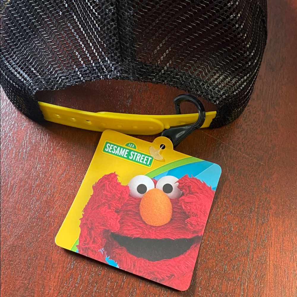 SESAME STREET Big Bird Hat Foam Adjustable Blue Black Mesh Adult OS - Picture 6 of 9